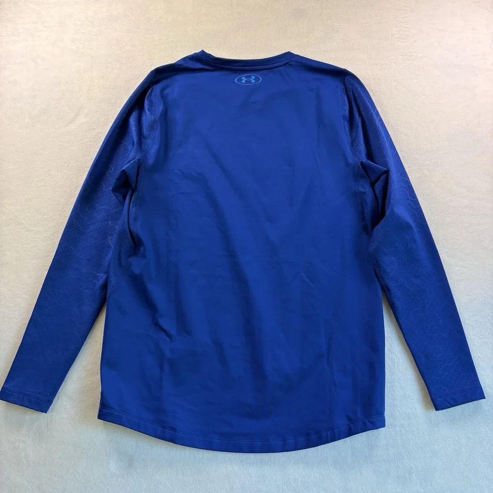 Under Armour Baseball Compression ColdGear Shirt Mens Medium Blue Long Sleeve